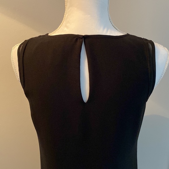 WHBM Sleek long black sleeveless dress - Picture 8 of 10